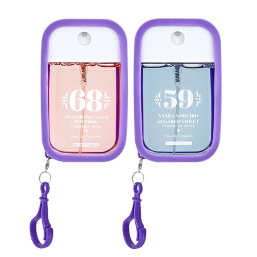 2 Stück Parfüm Bodyspray Damen 48ml Mit Haken,Damendüfte Langanhaltendes Körper Und Haar Fruchtiges Fragrances,Damenparfum Körperspray,Mini Parfümspray für Reisen,Urlaubsreise,Gift for Women von Henjunu