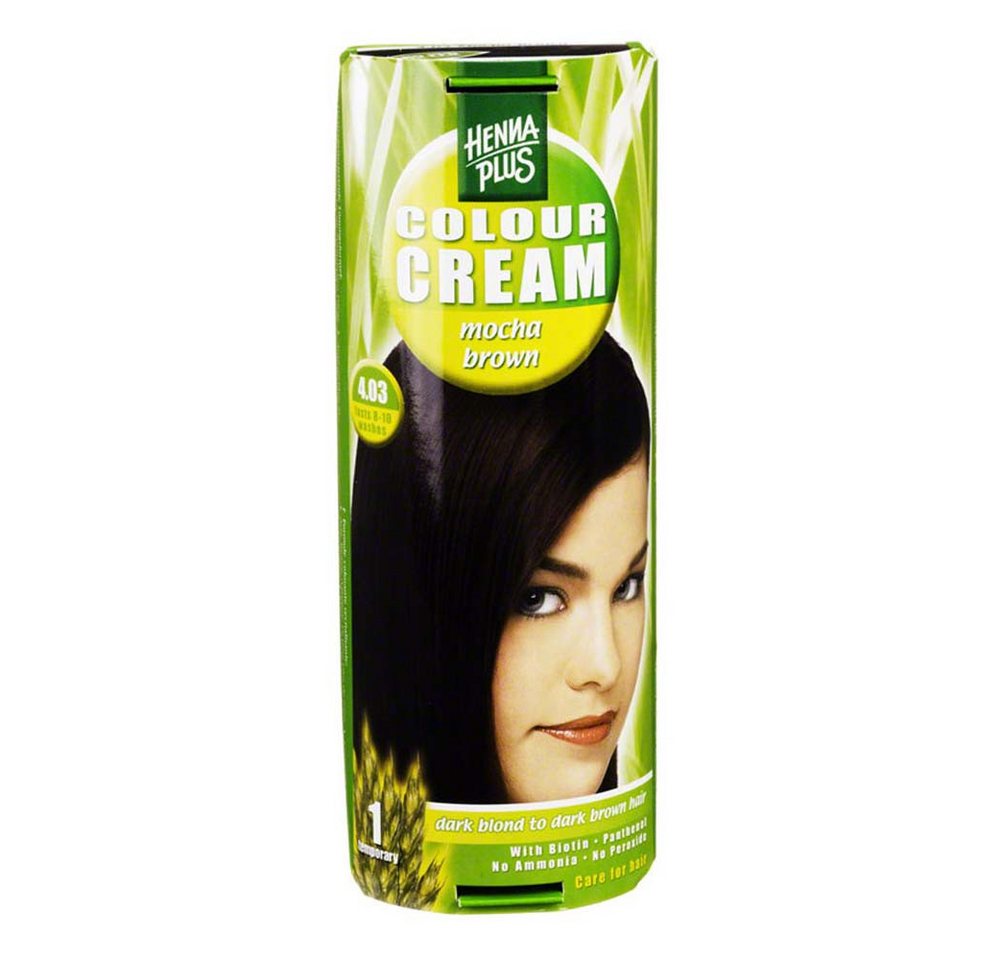 Henna Plus Haarfarbe Colour Cream - 4.03 Mocca Braun 60ml von Henna Plus