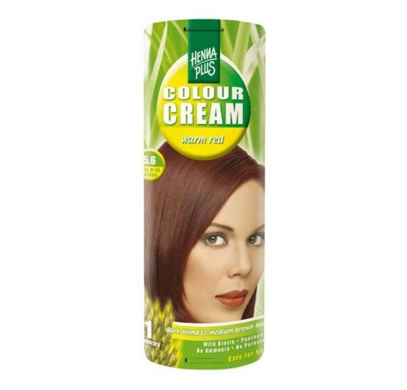 Henna Plus Haarfarbe Colour Cream - 5.6 Warmes Rot 60ml von Henna Plus