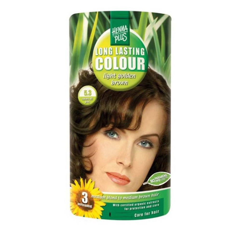 Henna Plus Haarfarbe Haarfarbe - 5.3 Helles Goldbraun 100ml von Henna Plus