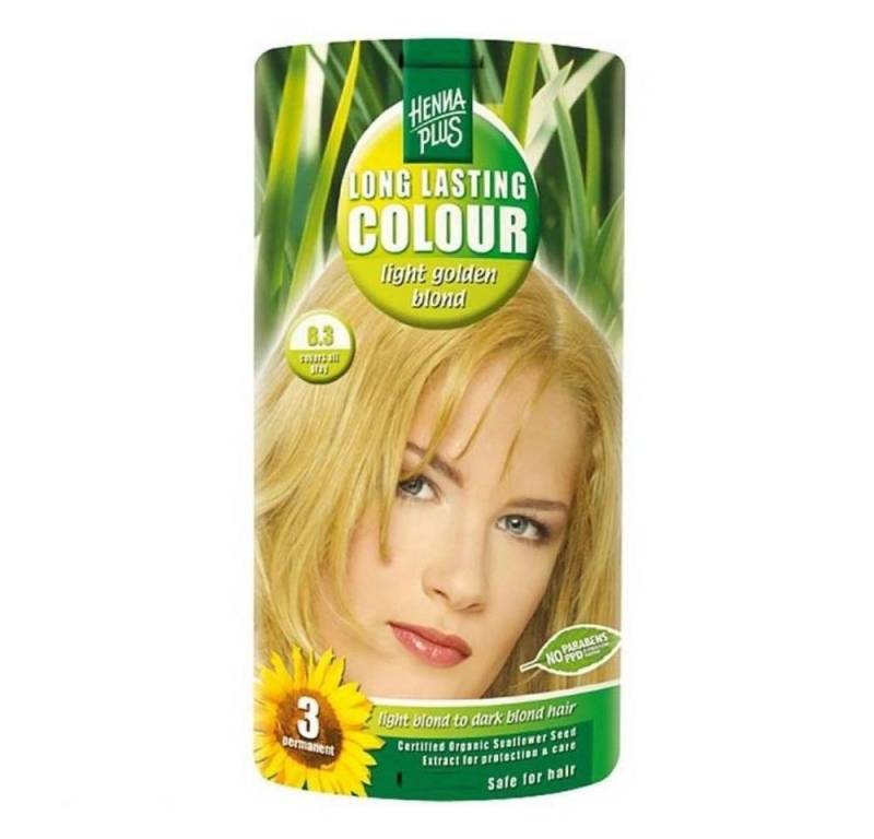 Henna Plus Haarfarbe Haarfarbe - 8.3 Light Golden Blond 100ml von Henna Plus