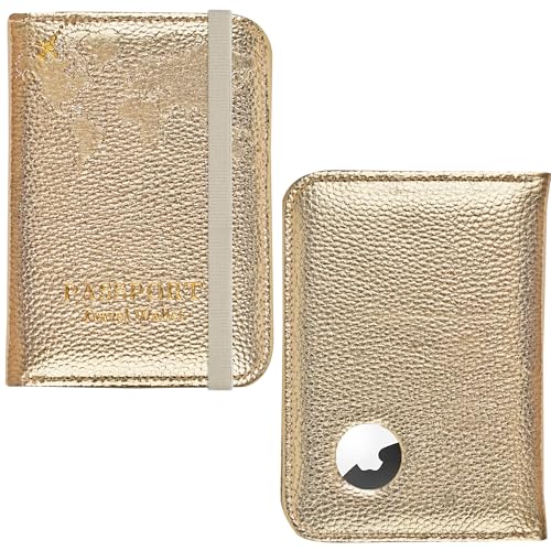 Hennaja Reisepasshülle mit Airtag-Schlitz, Airtag-Reisepasshülle für Männer und Frauen, schlanke Leder-Reisepasshülle, Familie, für Reisen, Anti-Verlust, 1-Lichee Gold2, 1Pcs Hennaja Reisepasshülle mit Airtag-Schlitz, Airtag-Reisepasshülle für Männer und Frauen, schlanke Leder-Reisepasshülle, Familie, für Reisen, Anti-Verlust, 1-Lichee Gold2, 1Pcs von Hennaja