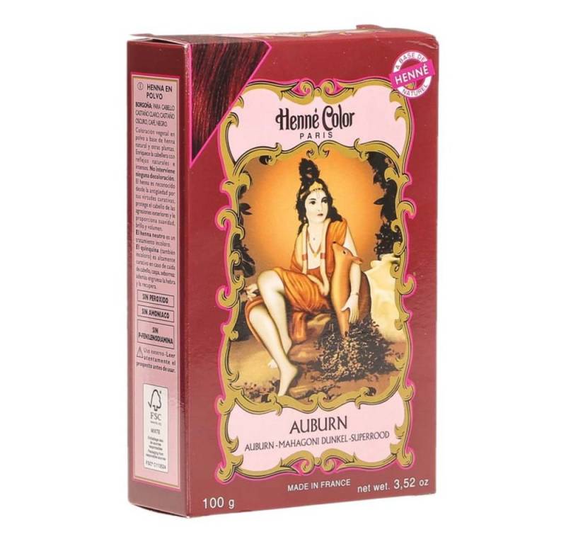 Henné Color Haarfarbe Henna Pulver - Mahagoni dunkel Auburn 100g von Henné Color
