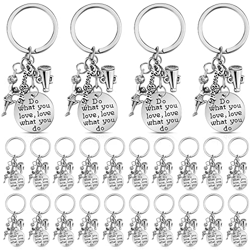 Henoyso Cheerleader-Geschenke, Cheerleader-Schlüsselanhänger, Cheerleader-Geschenk, Geschenk für Mädchen und Frauen, silber, as the picture shown von Henoyso