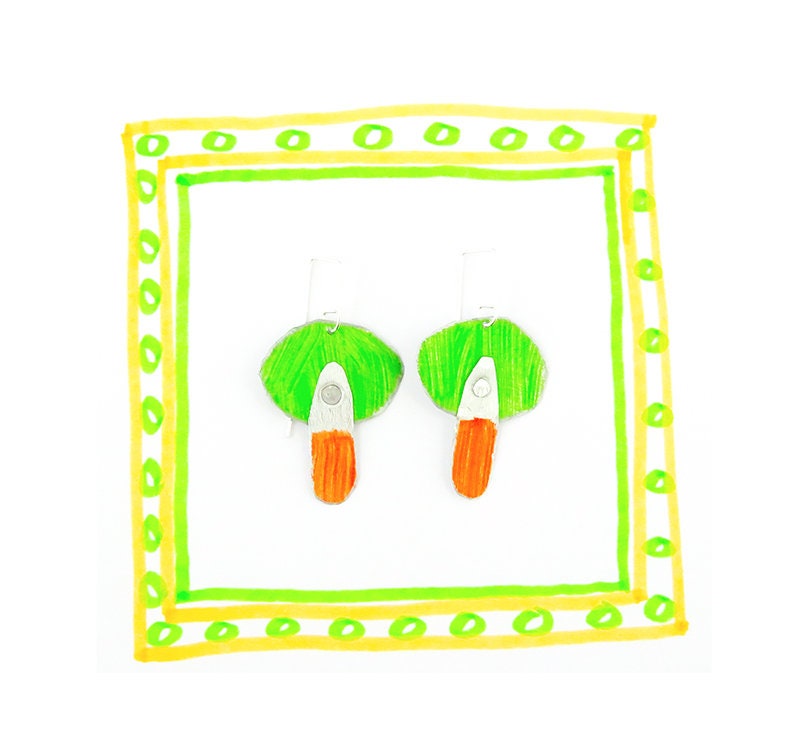 Neongrün Und Orange Vernietete Ovale Aus Leichtem Aluminium Neongrün Und Orange Vernietete Ovale Aus Leichtem Aluminium von HenrietteWhite