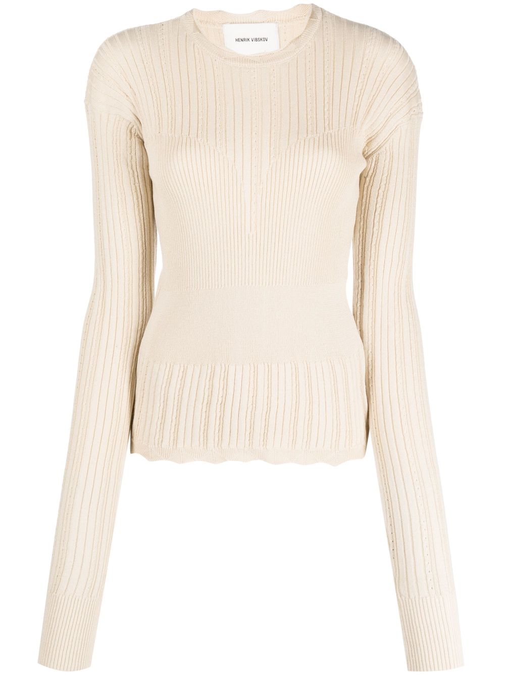 Henrik Vibskov Gerippter Strickpullover - Nude von Henrik Vibskov