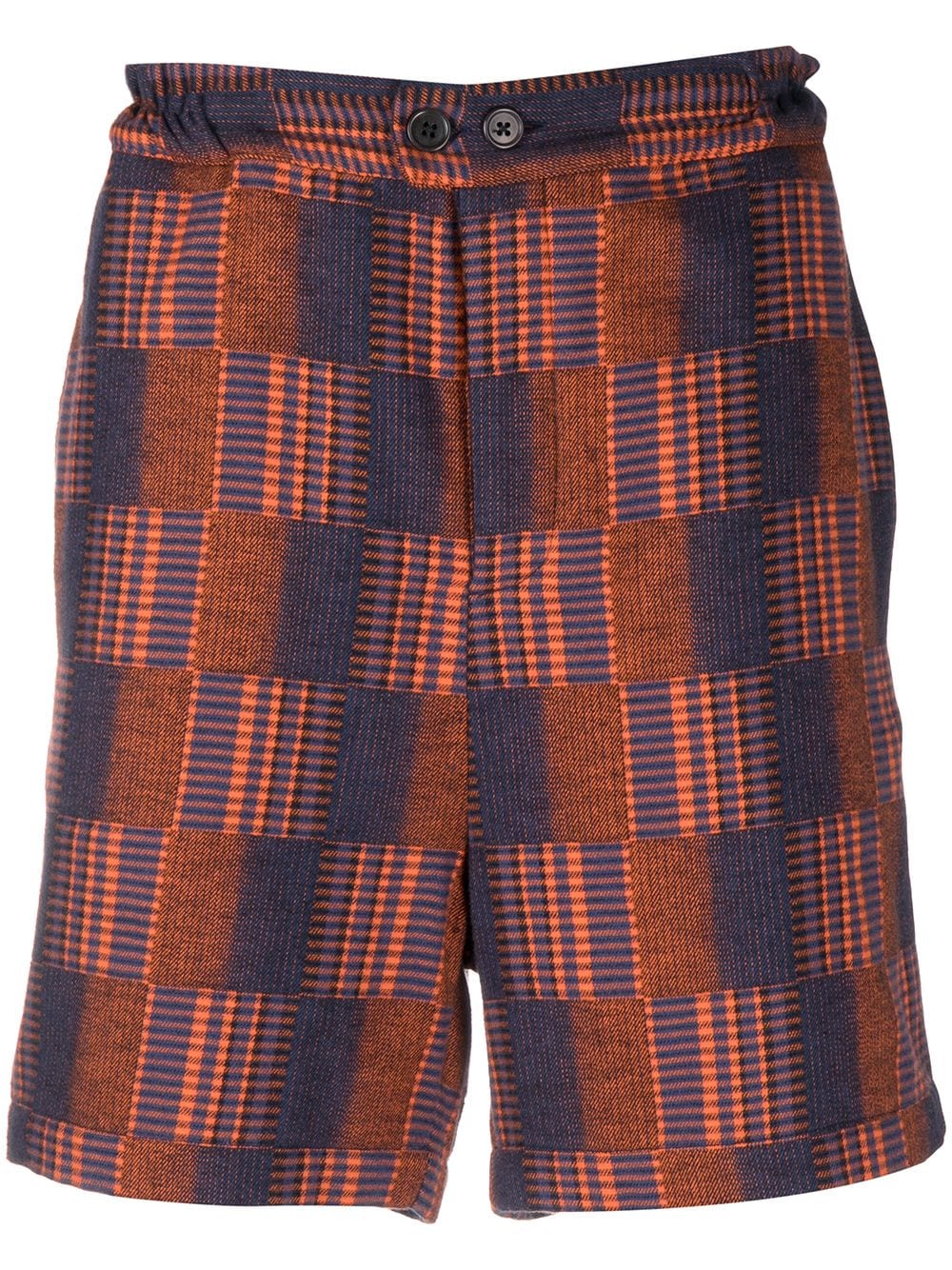 Henrik Vibskov Knielange Shorts mit Karo - Blau von Henrik Vibskov