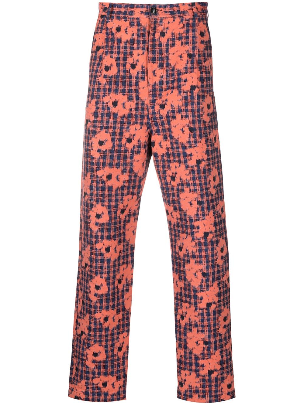 Henrik Vibskov Schmale Hose mit Blumen-Print - Orange von Henrik Vibskov