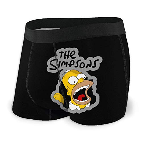 Henrnt Simpson Herren Boxershorts Cartoon Slim Slips Gr. L, Schwarz von Henrnt