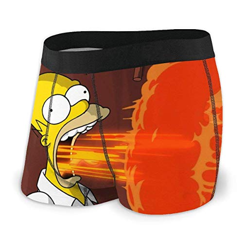 Henrnt Simpsons Herren Boxershorts Mikrofaser Soft Stretch Boxershorts Multipack Custom Made Anime Gr. L, Schwarz von Henrnt