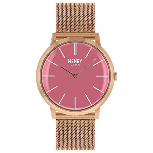 Henry London Damen Analog Quarz Uhr mit Edelstahl Armband 5018479087182 von Henry London