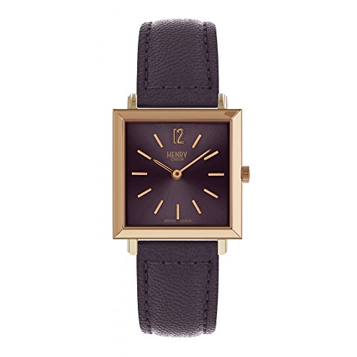 Henry London Unisex Erwachsene Analog Quarz Uhr mit Leder Armband HL26-QS-0260 von Henry London