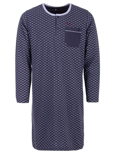 Henry Terre Herren Nachthemd Langarm mit Brusttasche, Farbe:Anthrazit, Größe:M von Henry Terre