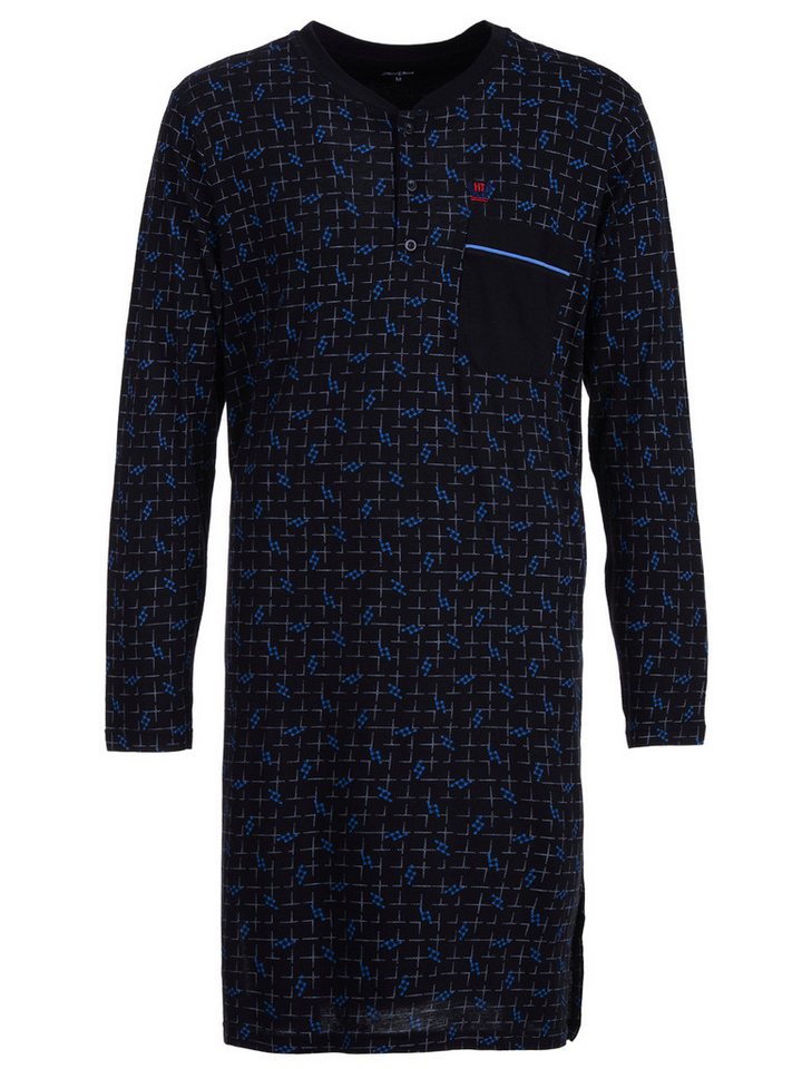 Henry Terre Nachthemd Nachthemd Langarm - Argyle Style von Henry Terre