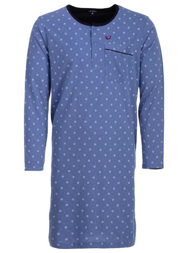 Henry Terre Nachthemd Nachthemd Langarm - Square & Dots von Henry Terre