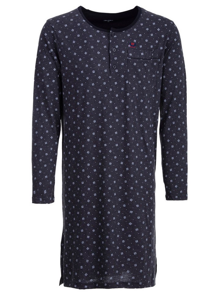 Henry Terre Nachthemd Nachthemd Langarm - Square & Dots von Henry Terre
