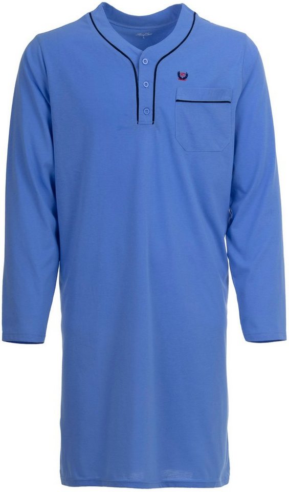 Henry Terre Nachthemd Nachthemd Langarm - Unifarben von Henry Terre