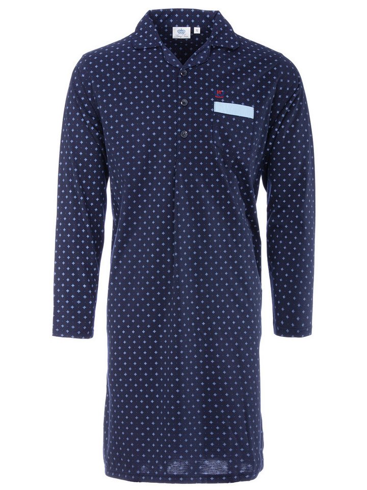 Henry Terre Nachthemd Nachthemd langarm - Rauten Muster von Henry Terre