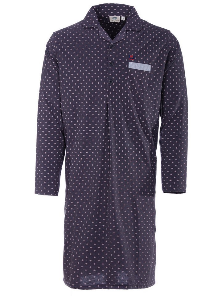 Henry Terre Nachthemd Nachthemd langarm - Rauten Muster von Henry Terre