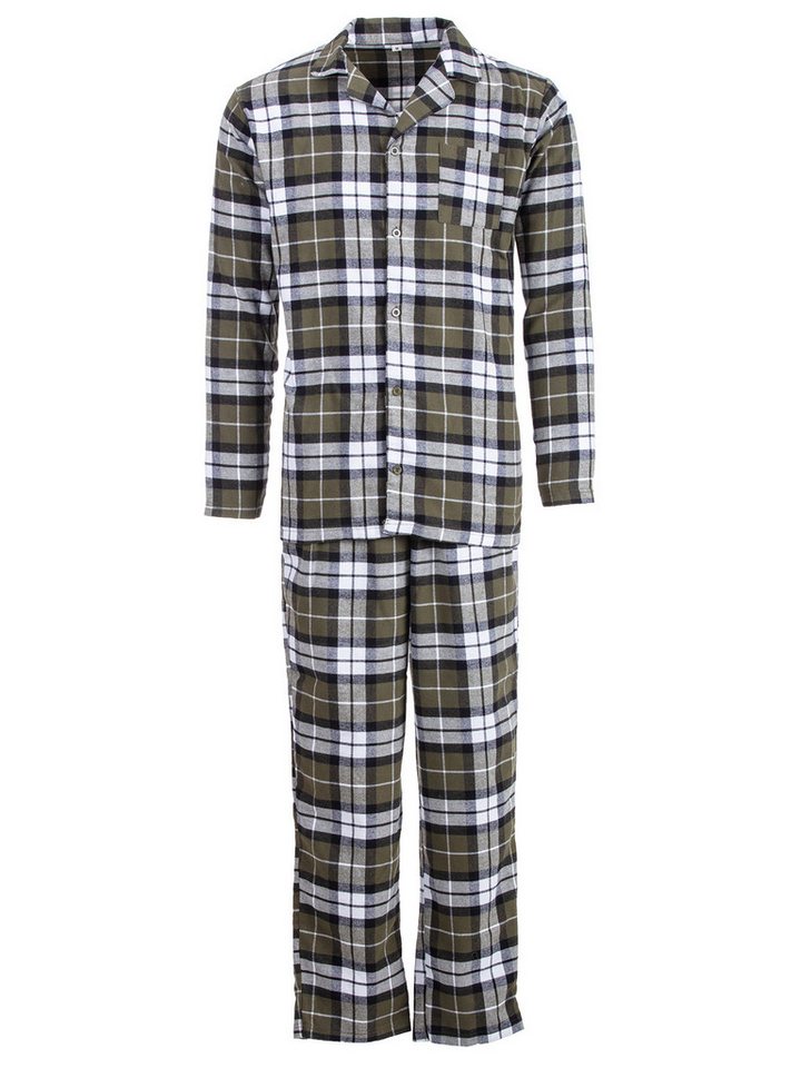 Henry Terre Pyjama Pyjama Set Langarm - Kent Karo allover von Henry Terre