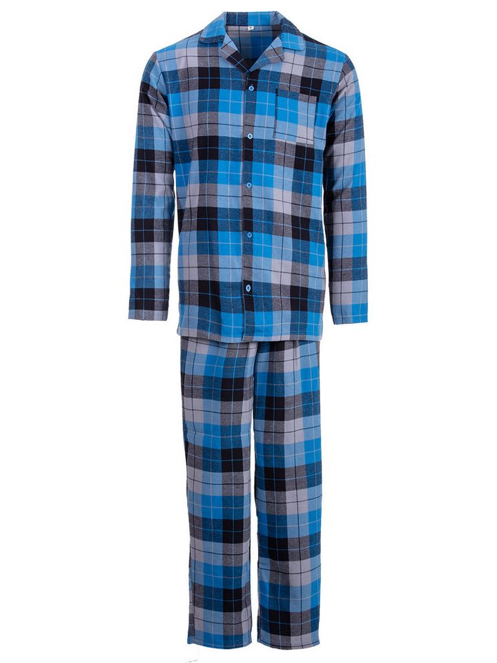 Henry Terre Pyjama Pyjama Set Langarm - Kent Karo allover von Henry Terre