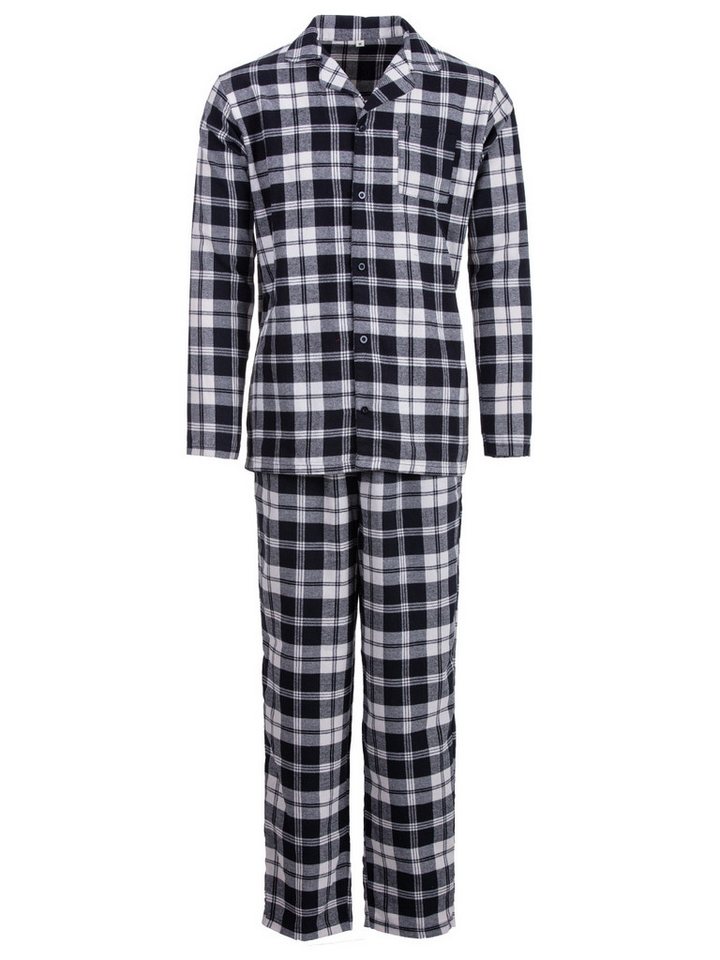 Henry Terre Pyjama Pyjama Set Langarm - Kent Karo allover von Henry Terre
