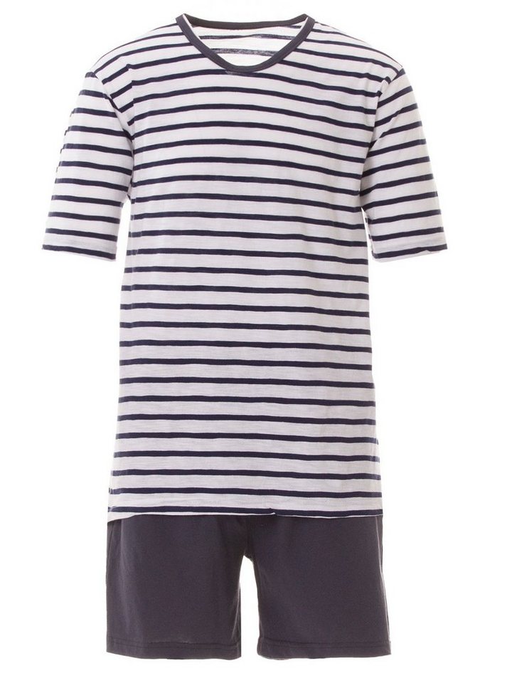 Henry Terre Schlafanzug Pyjama Set Shorty - Gestreift von Henry Terre