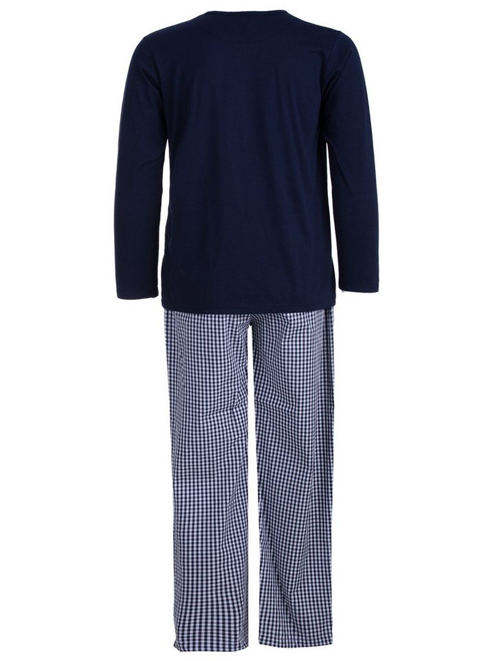 Henry Terre Schlafanzug Pyjama Set Langarm - Karo von Henry Terre