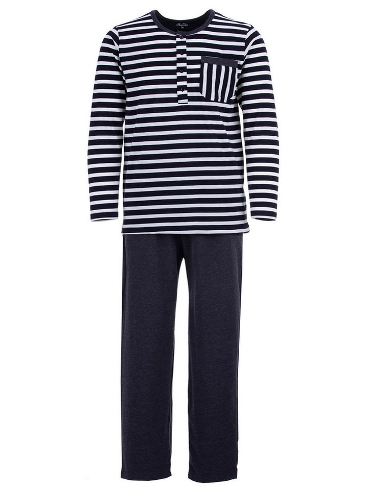 Henry Terre Schlafanzug Pyjama Set Langarm - Marine von Henry Terre