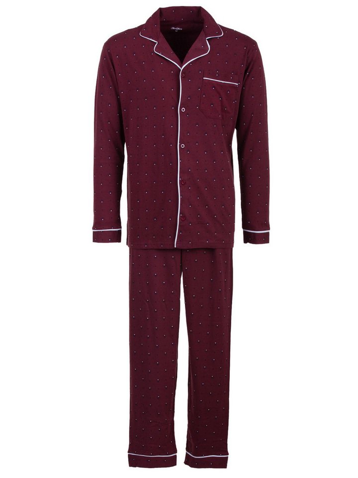 Henry Terre Schlafanzug Pyjama Set Langarm - Raute von Henry Terre