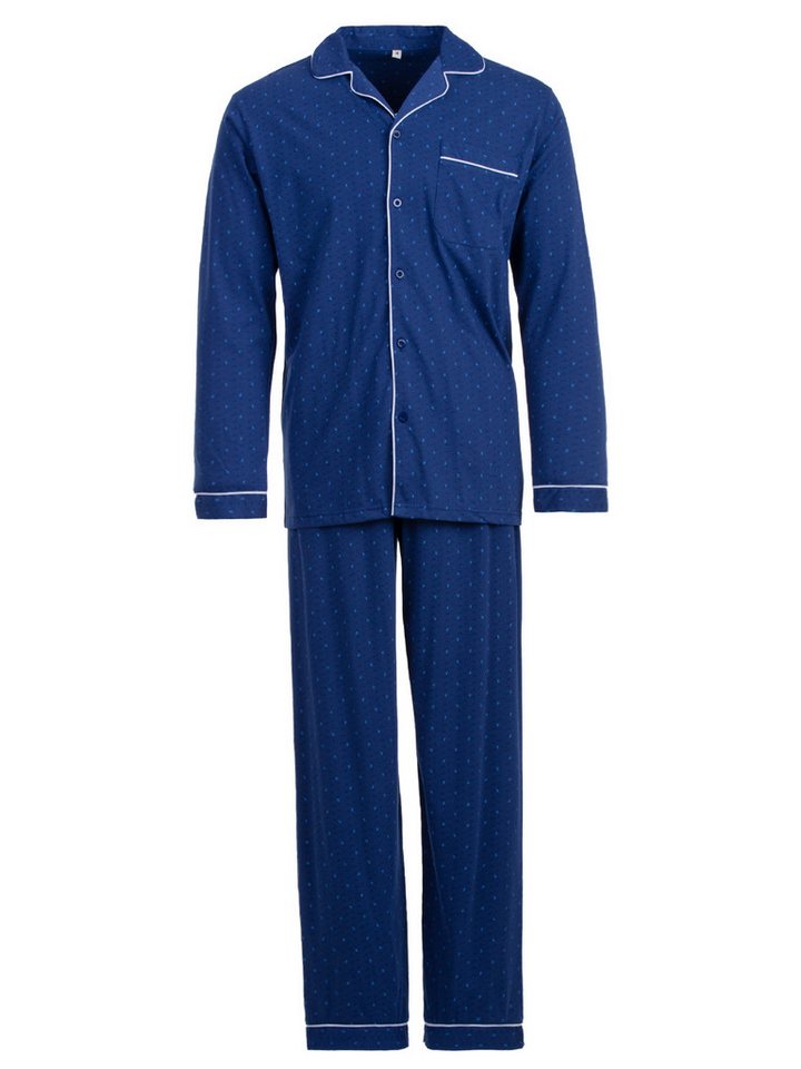 Henry Terre Schlafanzug Pyjama Set Langarm - Zacken von Henry Terre