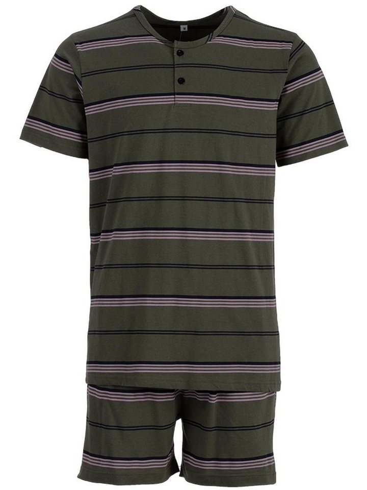 Henry Terre Schlafanzug Pyjama Set Shorty - Streifen von Henry Terre