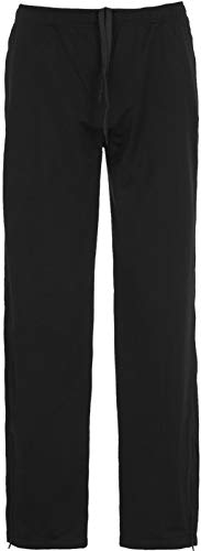 Henry Terre Trainingshose Herren Jogginghose Reißverschluss unten Hose Unisex Fussball Sport S-3XL, Farbe:schwarz, Größe:L von Henry Terre