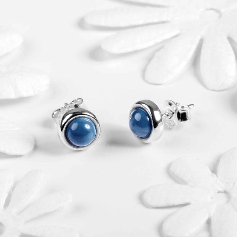 Owyhee Blauer Opal Ohrstecker Sterling Silber Boho Schmuck von HenrykaJewellery
