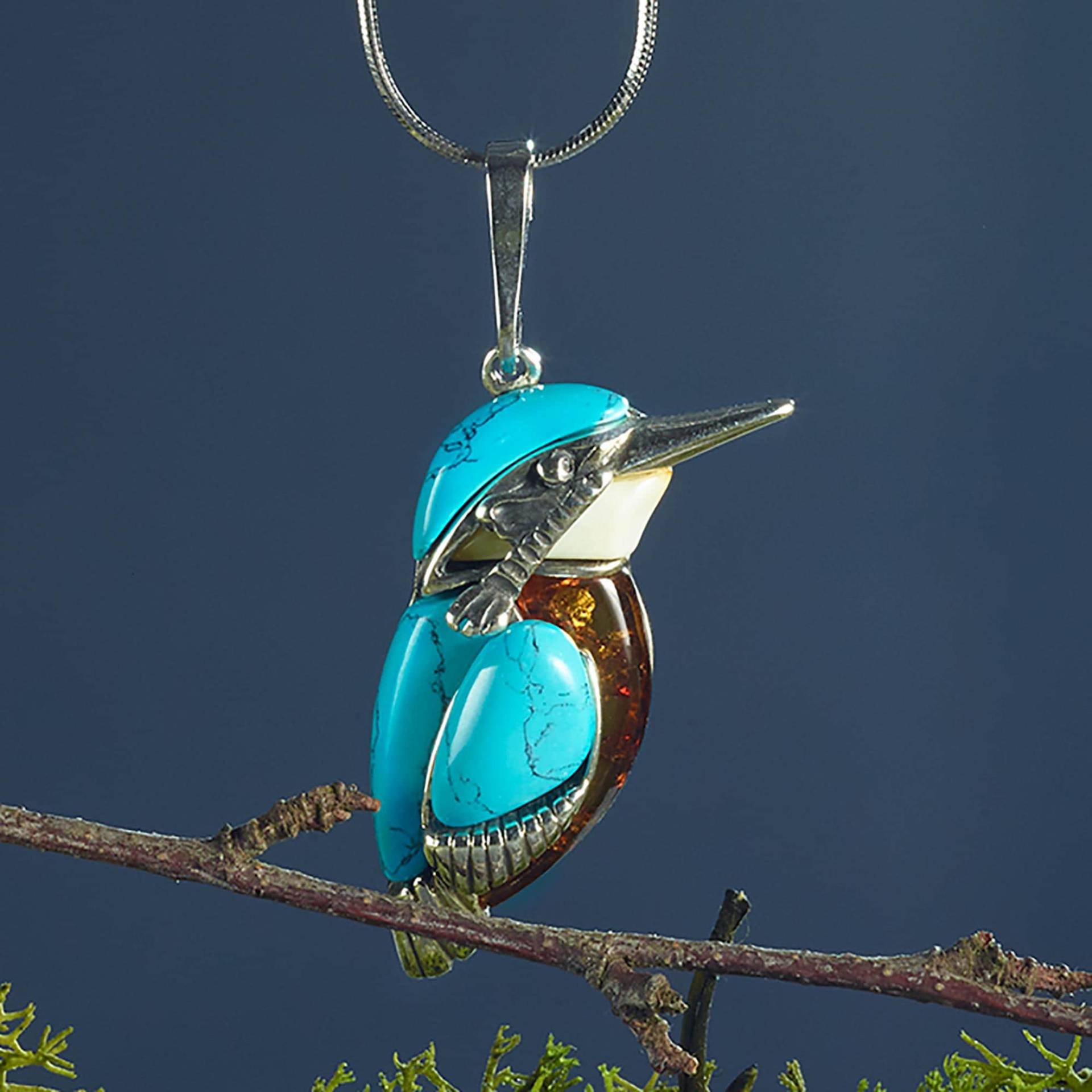 Türkis Eisvogel Halskette Sterling Silber Vogel Anhänger Türkis Eisvogel Halskette Sterling Silber Vogel Anhänger von HenrykaJewellery