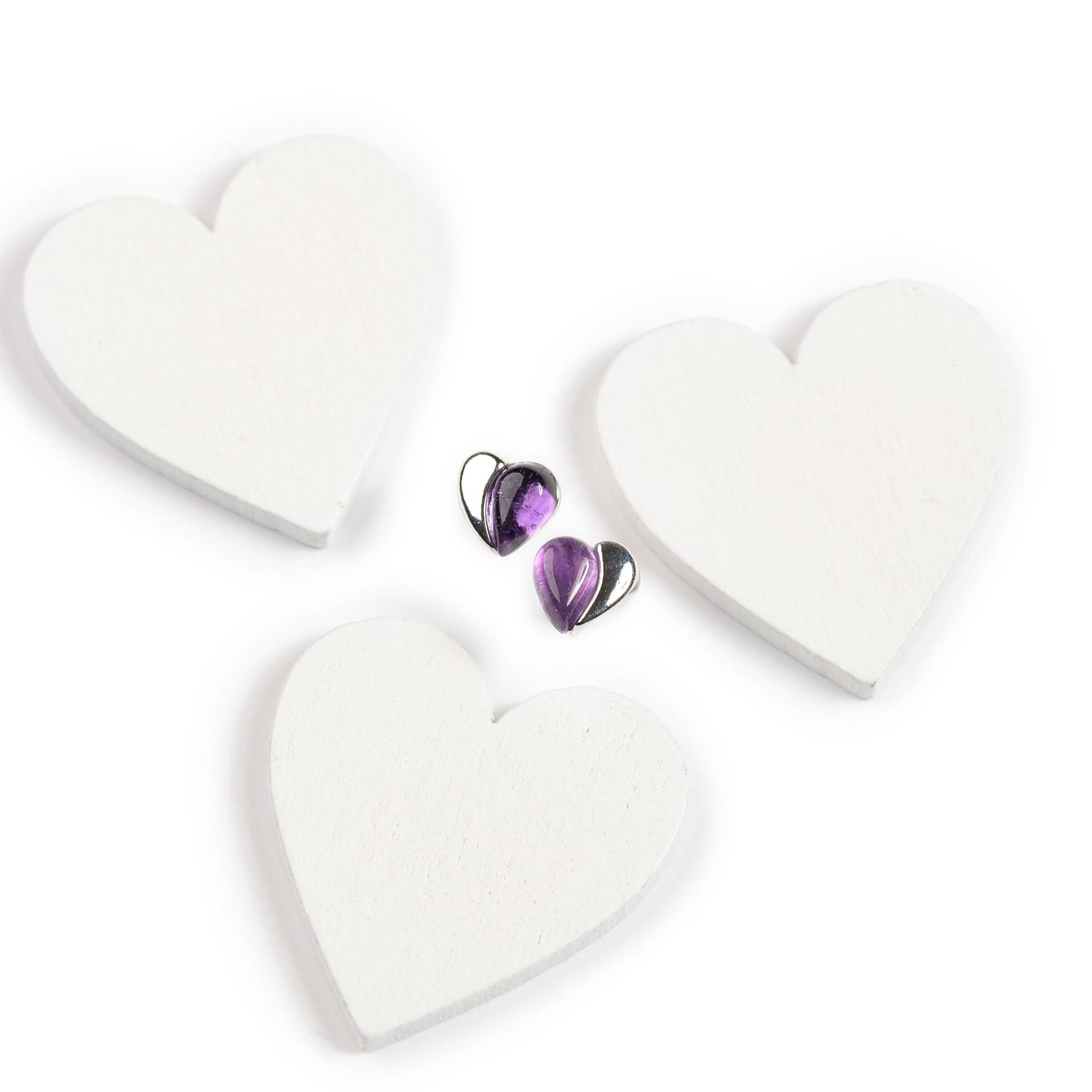 sterling Silber Amethyst Herz Ohrstecker Winzige 925Er Schmuckstücke sterling Silber Amethyst Herz Ohrstecker Winzige 925Er Schmuckstücke von HenrykaJewellery