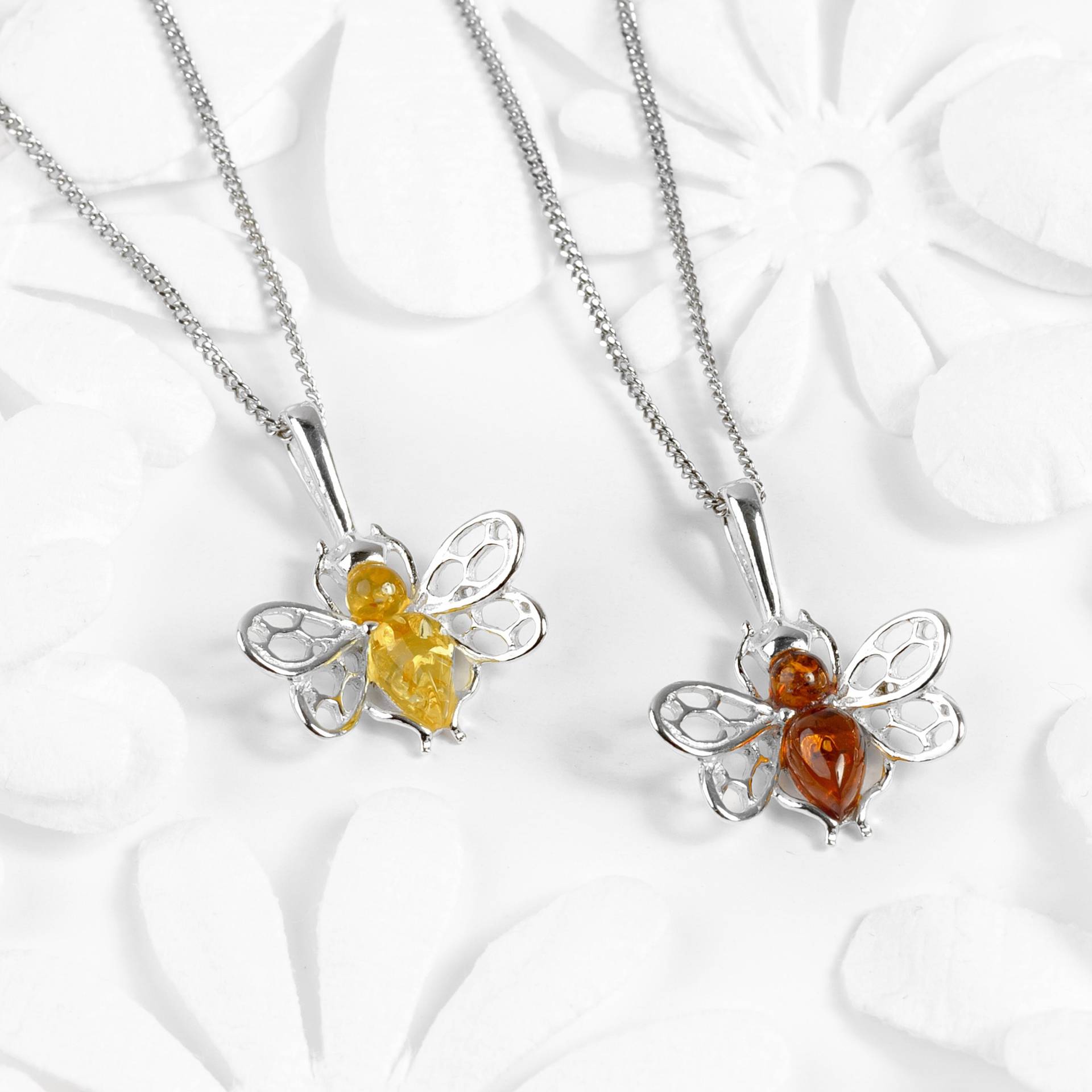 sterling Silber Honig Biene Halskette Bernstein Insekt Anhänger sterling Silber Honig Biene Halskette Bernstein Insekt Anhänger von HenrykaJewellery