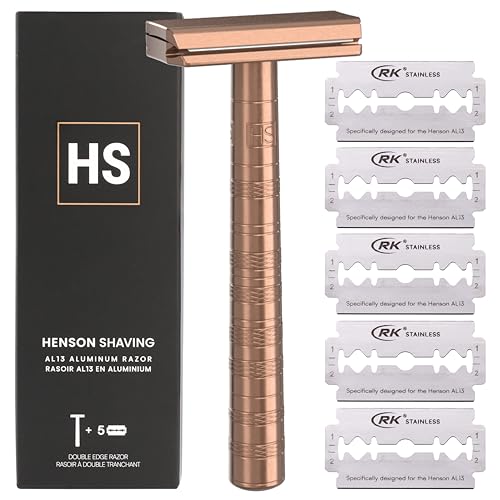 Henson Shaving 2.0 COPPER Mild Aggressive Aluminum Classic Razor von Henson Shaving