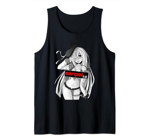 Notice me Senpai Anime Girl japanisches Manga Cosplay Kostüm Tank Top von Hentai Otaku Kawaii Waifu Ahegao Ecchi Etchi Japan