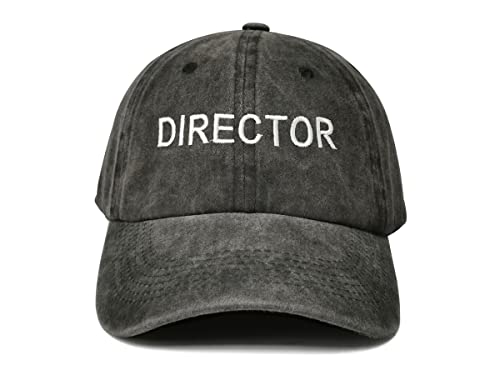 Hepandy Bestickte Baseballmützen, Director (Washed Black), Einheitsgre von Hepandy