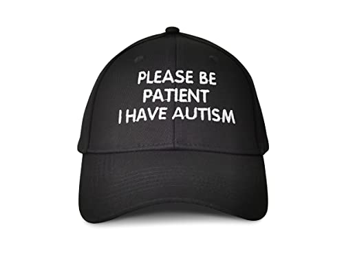 Hepandy Bestickte Baseballmützen für Männer und Frauen, Please Be Patient I Have Autism (schwarz), Einheitsgröße von Hepandy