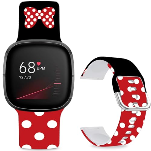 Hepsun Uhrenarmbänder mit Muster bedruckt, kompatibel mit Fitbit 4/3/Fitbit Sense 2/Sense, Sport, weiches Silikon, für Damen, Herren, Teenager, Rot Hepsun Uhrenarmbänder mit Muster bedruckt, kompatibel mit Fitbit 4/3/Fitbit Sense 2/Sense, Sport, weiches Silikon, für Damen, Herren, Teenager, Rot von Hepsun