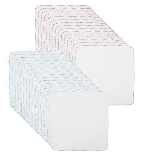 Heqishun Mulltücher Baumwolle 30 Stück Mullwindeln Gesichtsreinigung Tücher Muslin Tücher Makeup Entferner Weiche Spucktücher Baby von Heqishun