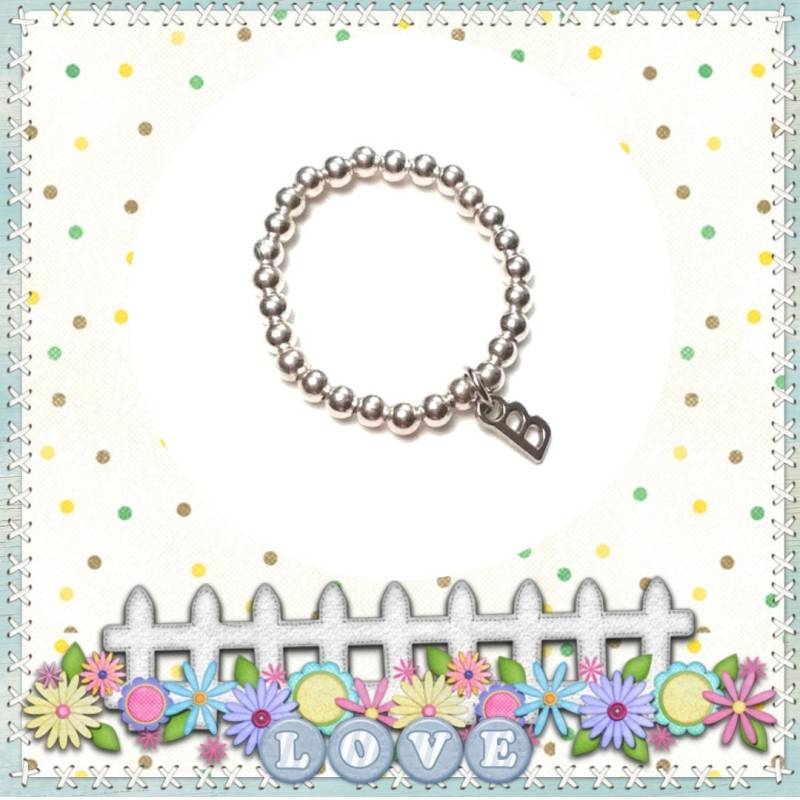 Personalisiertes Sterling Silber Anfangs Charm Armband Kinder Schmuck von HerFirstFriend