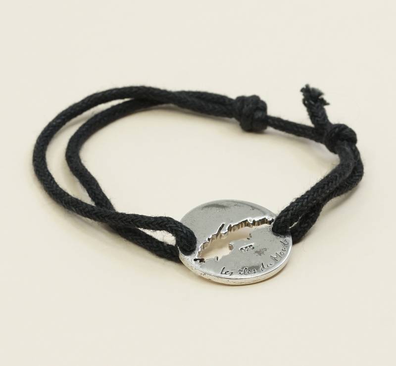 15 cm | 15 cm, Vintage | 030251 Mit Faden, Anhänger Aus 925 Sterlingsilber Ausgestanztem Schriftzug „Iles Du Monde", Gestempelt von HerasJewel