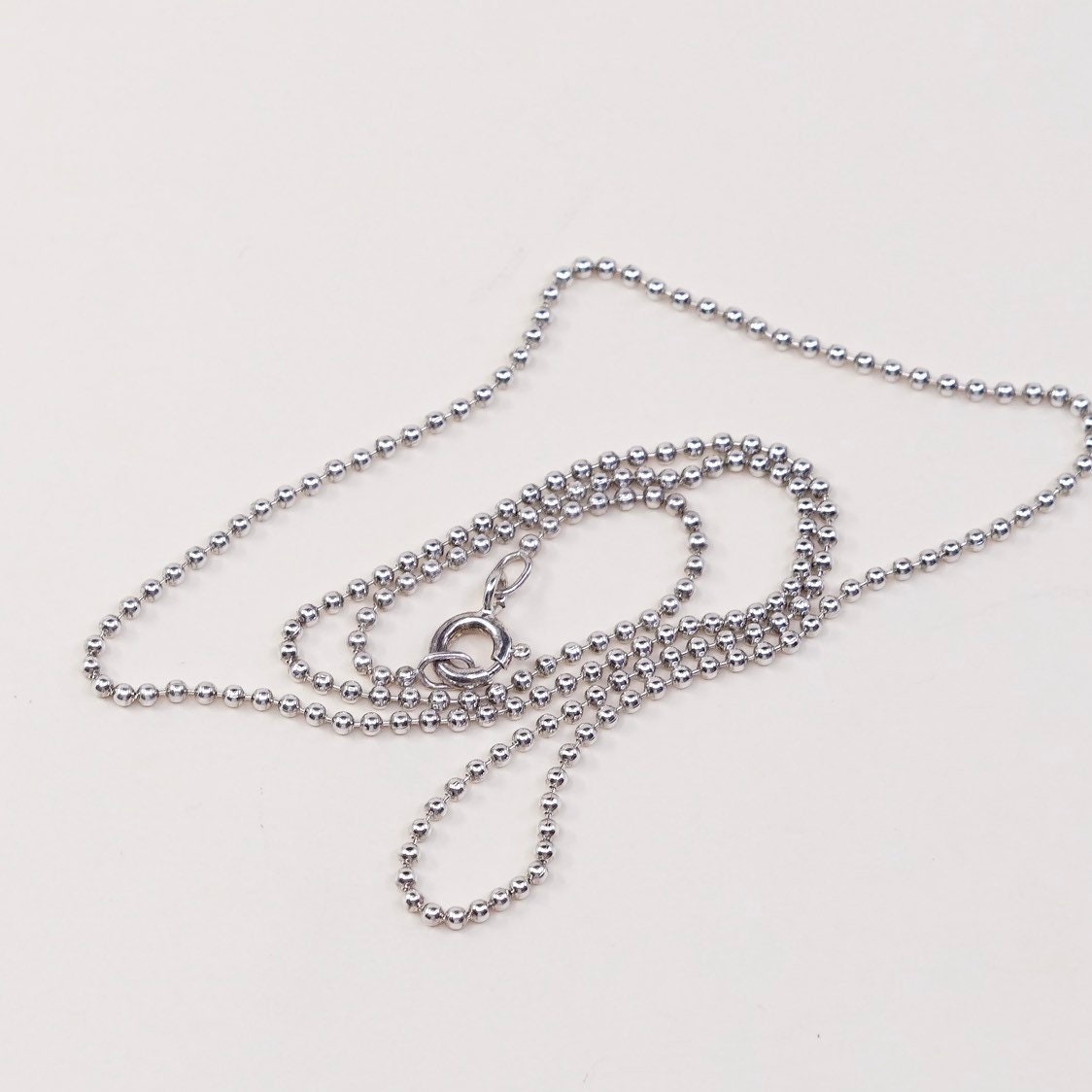 16 ", 1 Mm, Vintage Sterlingsilberperlenkette, Italien 925Er Silberkette von HerasJewel