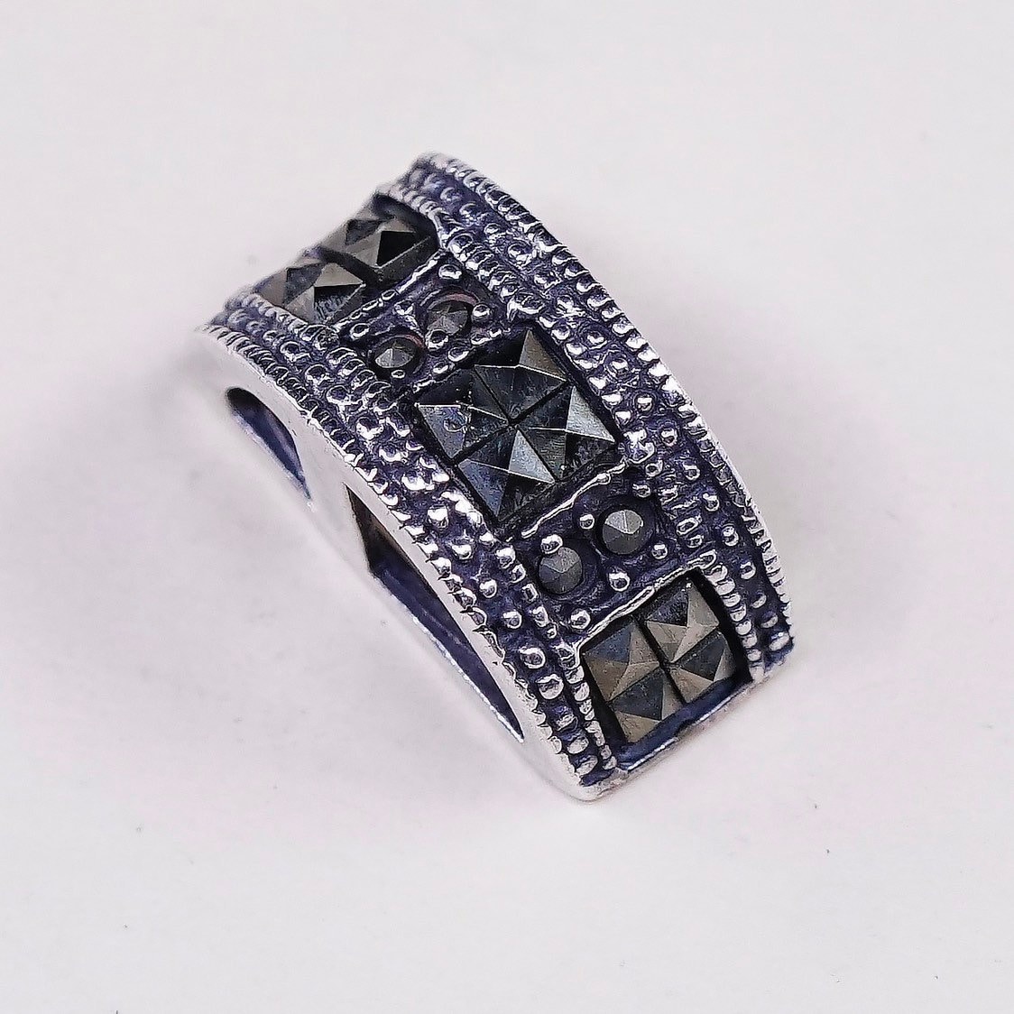 Vintage Sterling Silber Anhänger, 925 Mit Markasit Gestempelt von HerasJewel