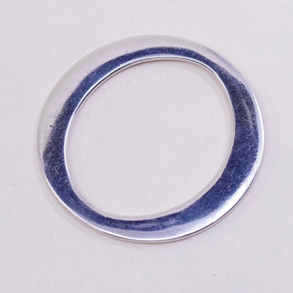 Vintage Sterling Silber Anhänger, Massiv 925Er Kreis, Initial O, Geprüft von HerasJewel