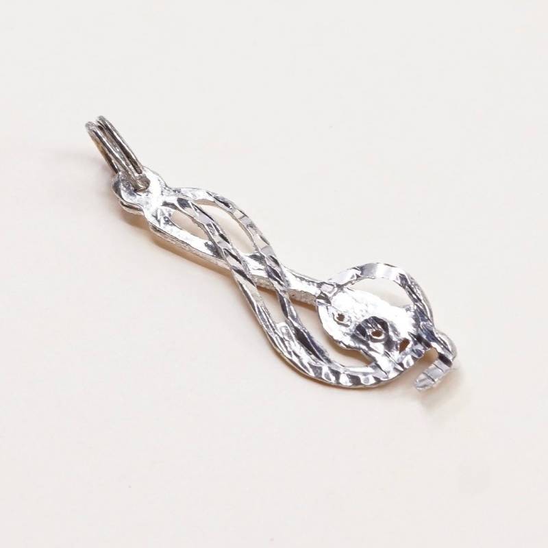 Vintage Sterling Silber Anhänger, Solide 925Er Musiknote, Melodie Charme, Gestempelt von HerasJewel