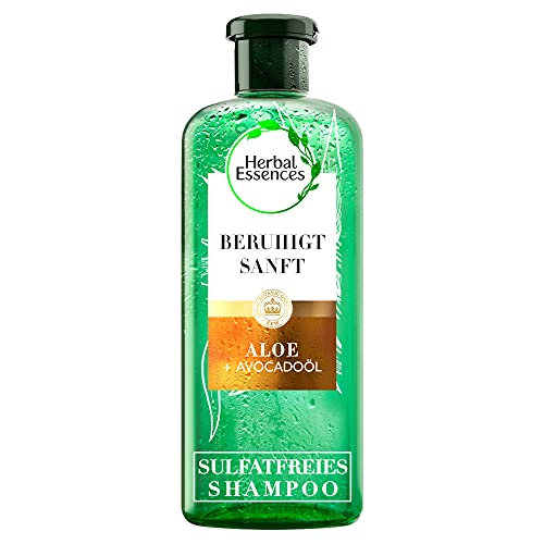 Herbal Essences Pure:Renew Sulfatfreies Shampoo Für Trockene Kopfhaut mit Aloe + Avocadoöl, 225ml, Ohne Silikon, Aloe Vera, Beauty, Haarpflege Trockenes Haar, Shampoo Damen, Tierversuchsfrei von Herbal Essences